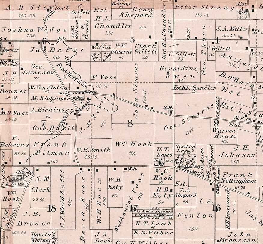 1885 Map of Warren Township Lake County Illinois