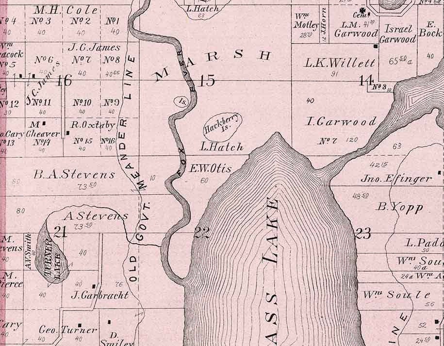 1885 Map of West Antioch Township Lake County Illinois