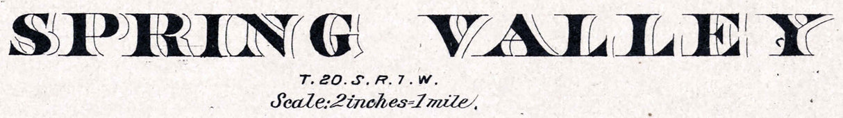 1884 Map of Spring Valley Township McPherson County Kansas