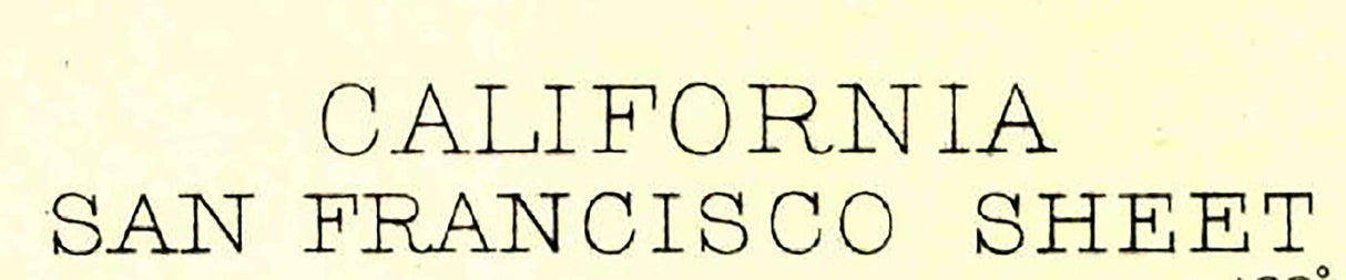1895 Topo Map of San Francisco California Quadrangle Alcatraz