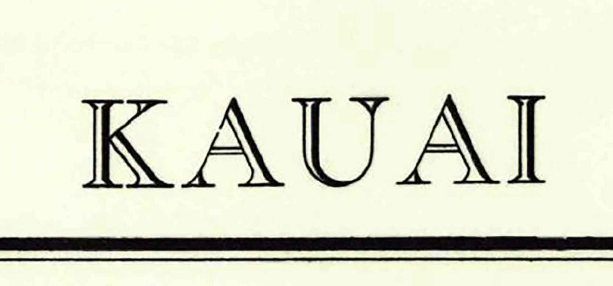 1954 Topo Map of Kauai Hawaii Quadrangle
