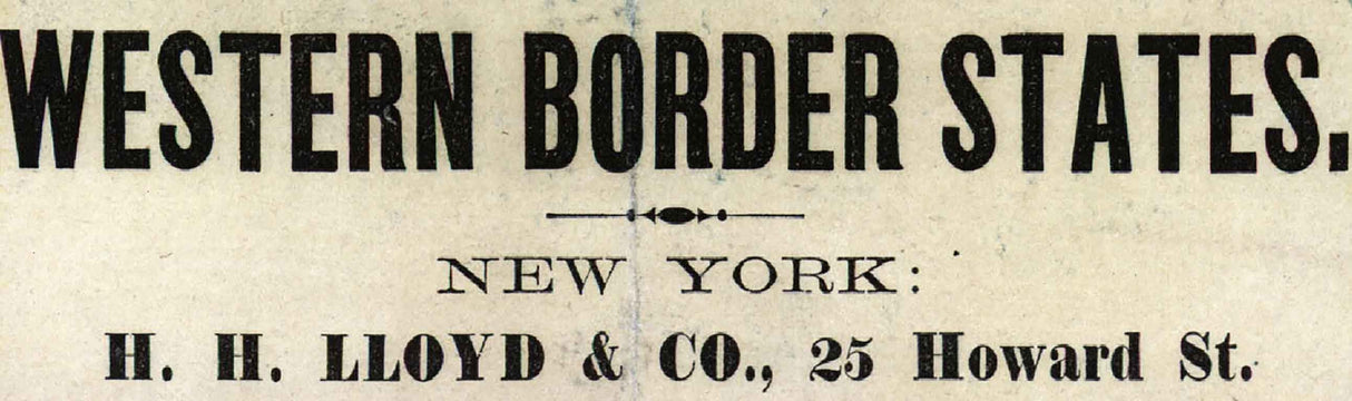 1861 Map of the Western Border States Military Portraits