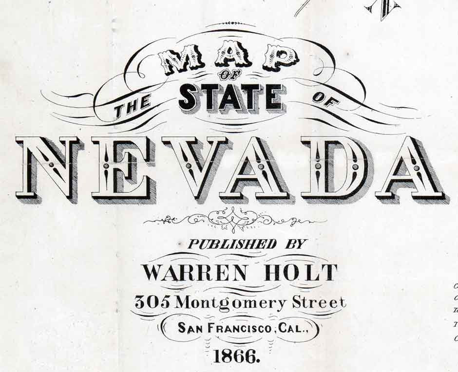 1866 Map of the State of Nevada