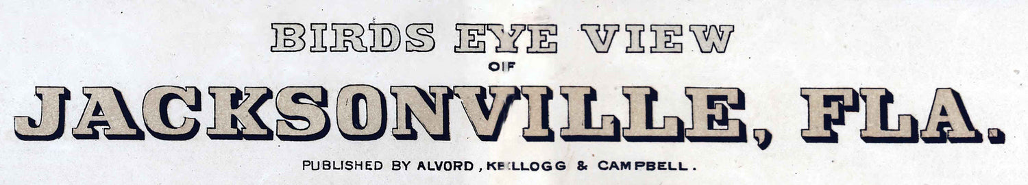 1876 Panoramic Map of Jacksonville Florida