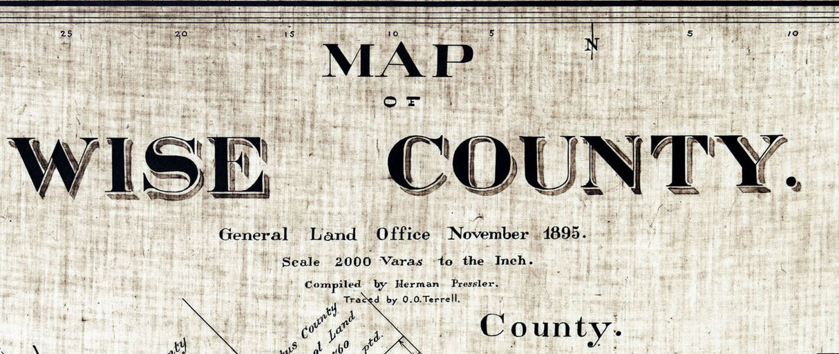 1895 Map of Wise County Texas