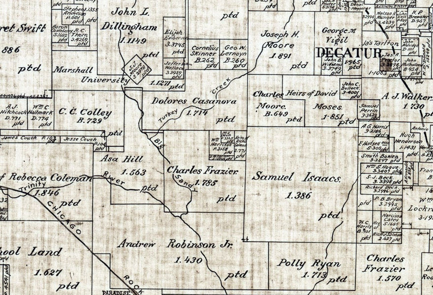 1895 Map of Wise County Texas