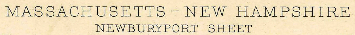 1890 Topo Map of Newburyport Massachusetts Quadrangle