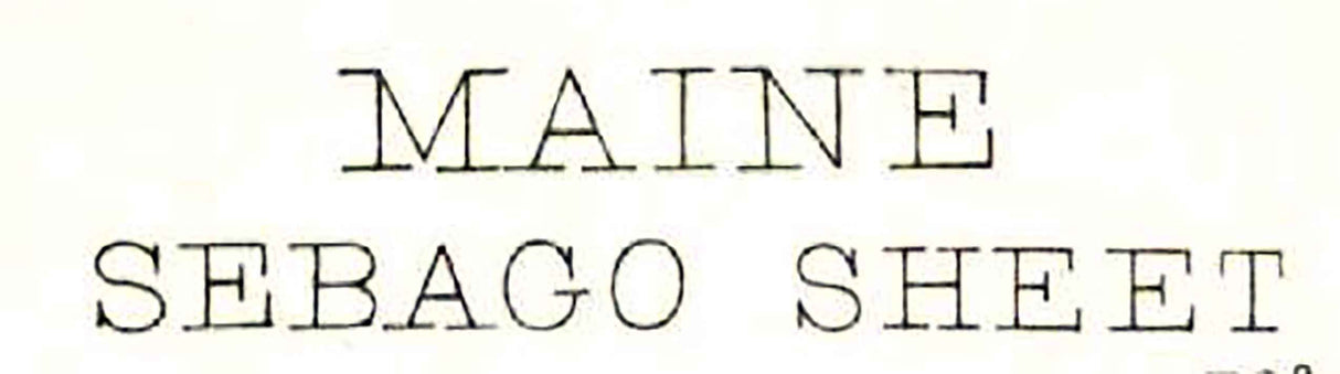 1896 Topo Map of Sebago Maine Quadrangle Sebago Lake