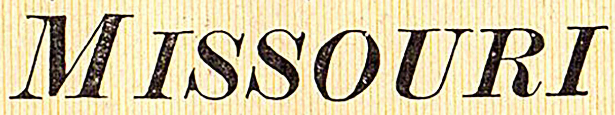 1911 Map of the State of Missouri St Louis