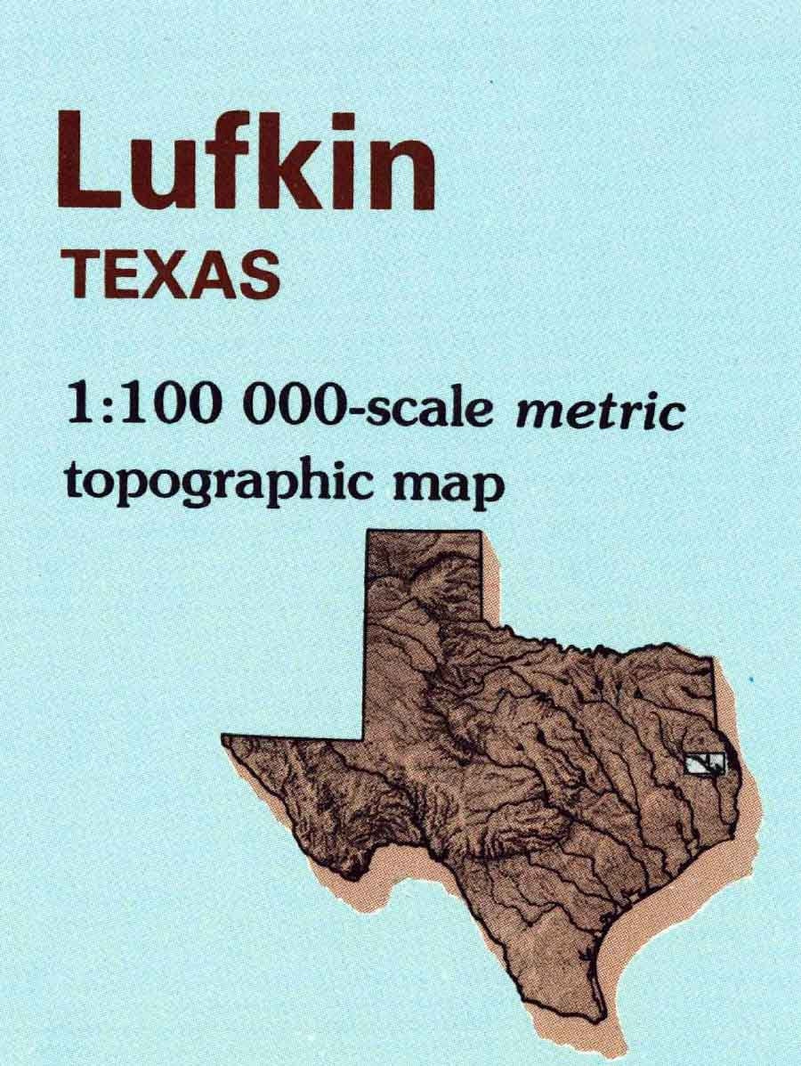 1992 Topo Map of Lufkin Texas Quadrangle Sam Rayburn Reservoir