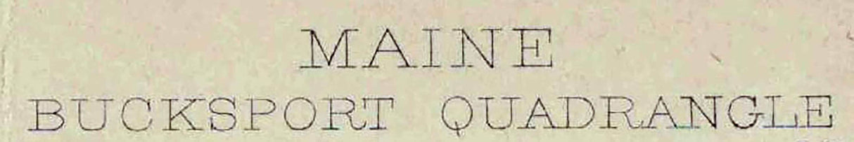 1900 Topo Map of Bucksport Maine Quad