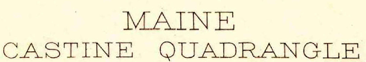 1904 Topo Map of Castine Maine Quad