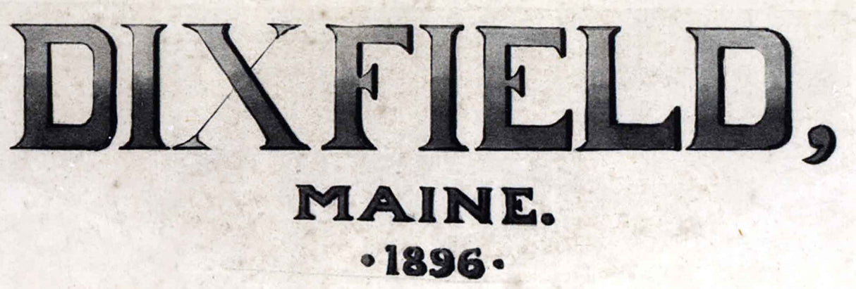 1896 Panoramic Map of Dixfield Maine