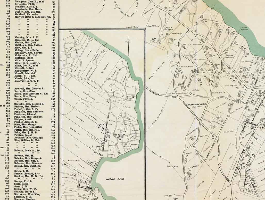 1904 Map of Bar Harbor Maine - Duck Brook to The Ovens - Bear Brook to Schooner Head