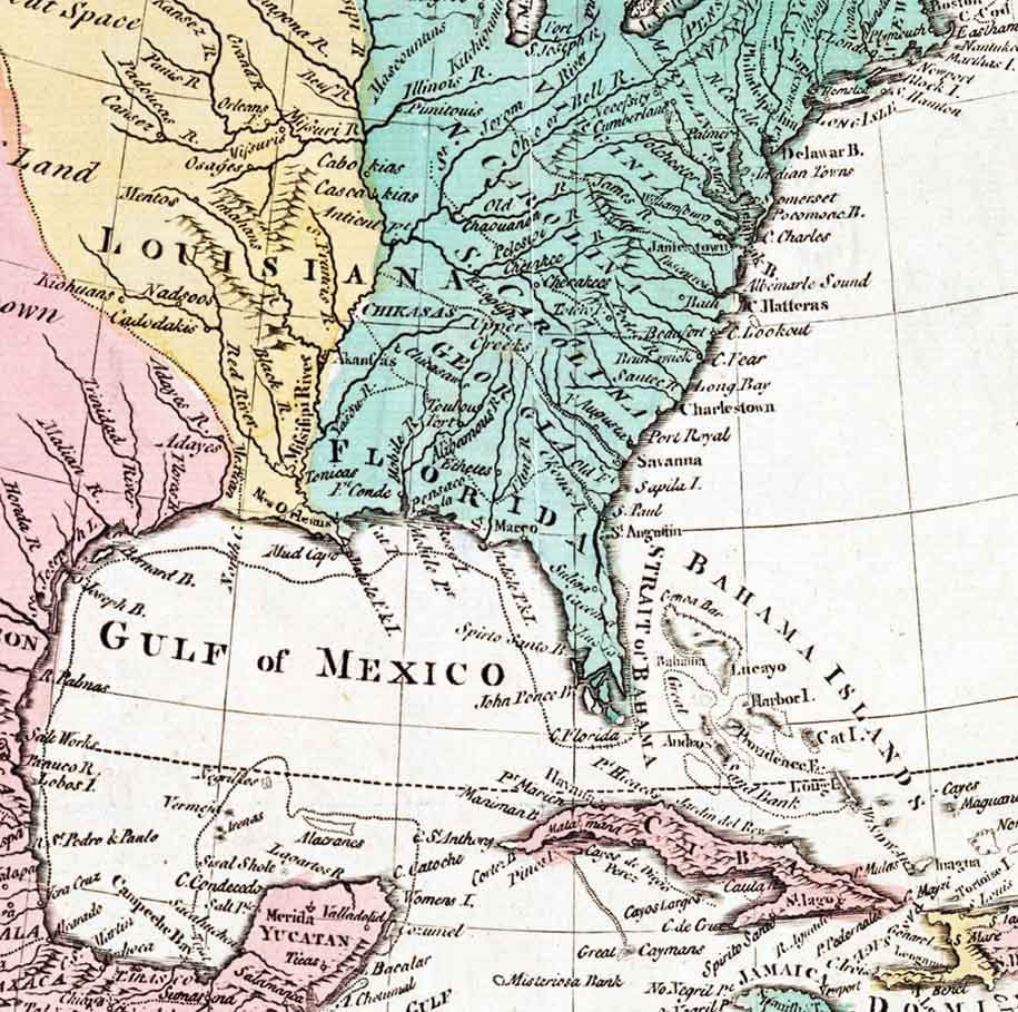 1763 Map of North America