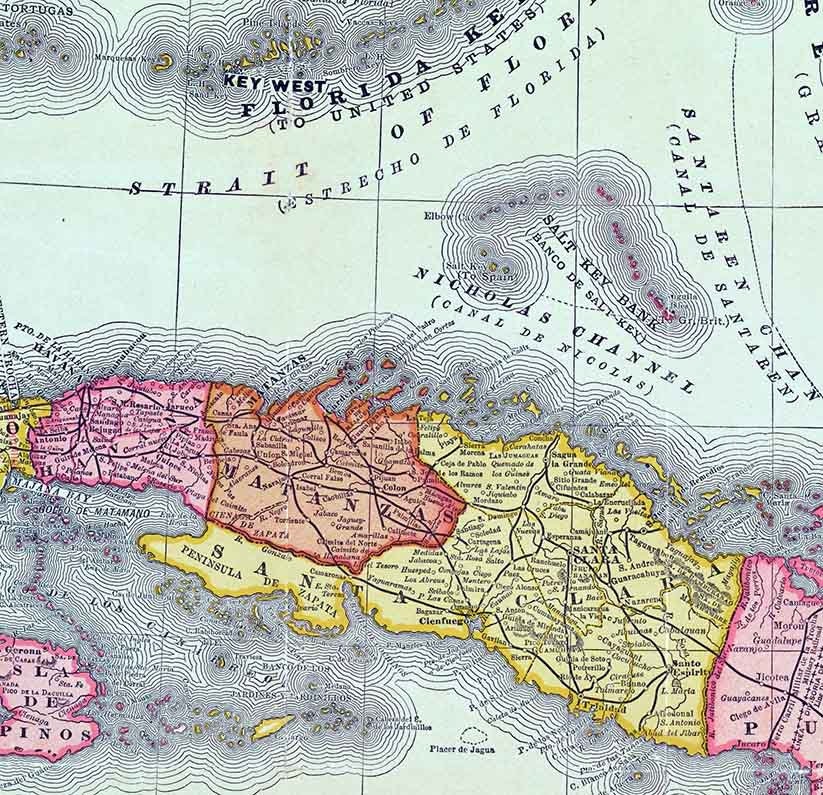 1897 Map of Cuba