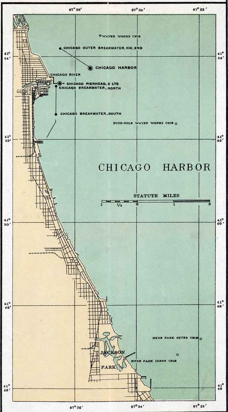 1898 Map of Lake Michigan