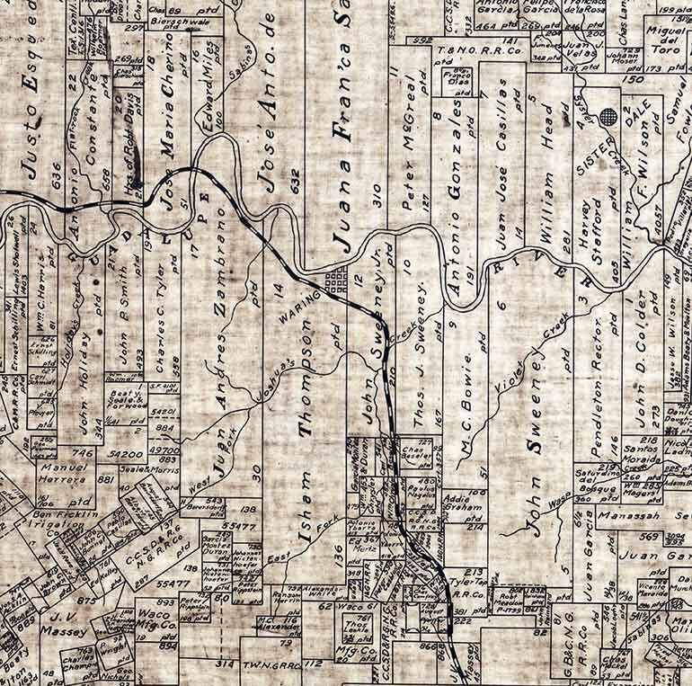 1919 Farm Line Map of Kendall County Texas