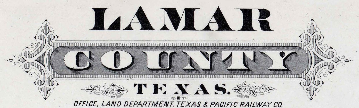 1870 Farm Line Map of Lamar County Texas