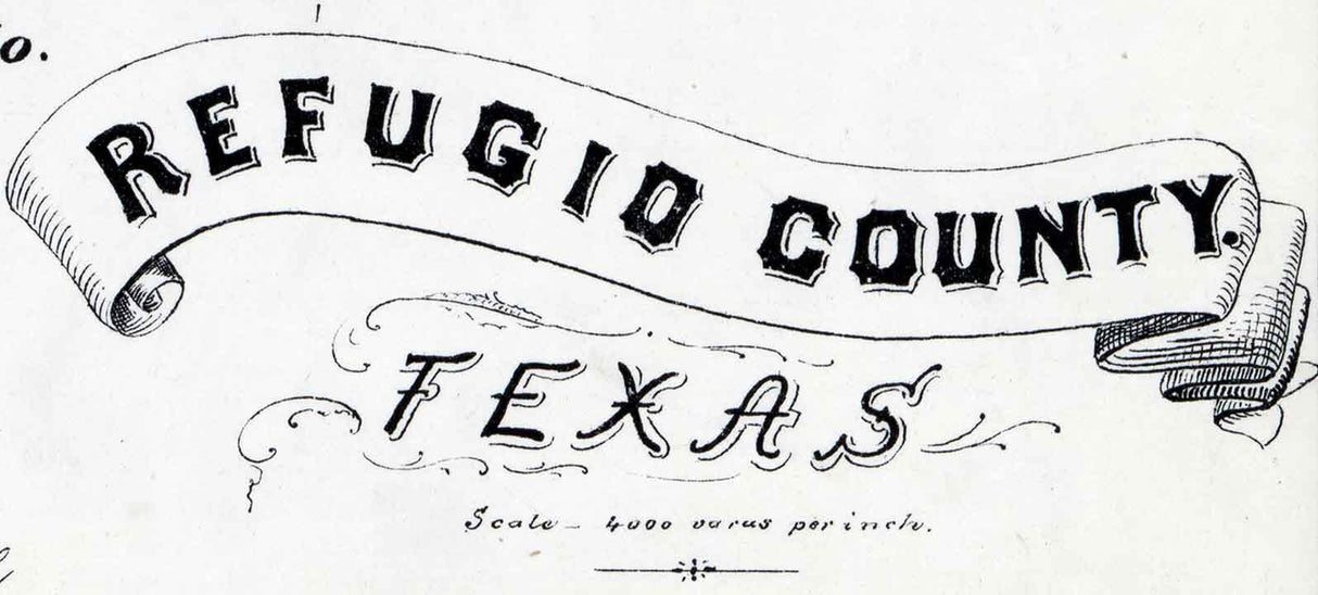 1879 Farm Line Map of Refugio County Texas