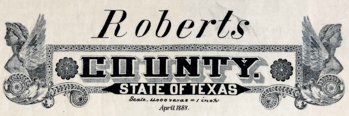 1888 Farm Line Map of Roberts County Texas