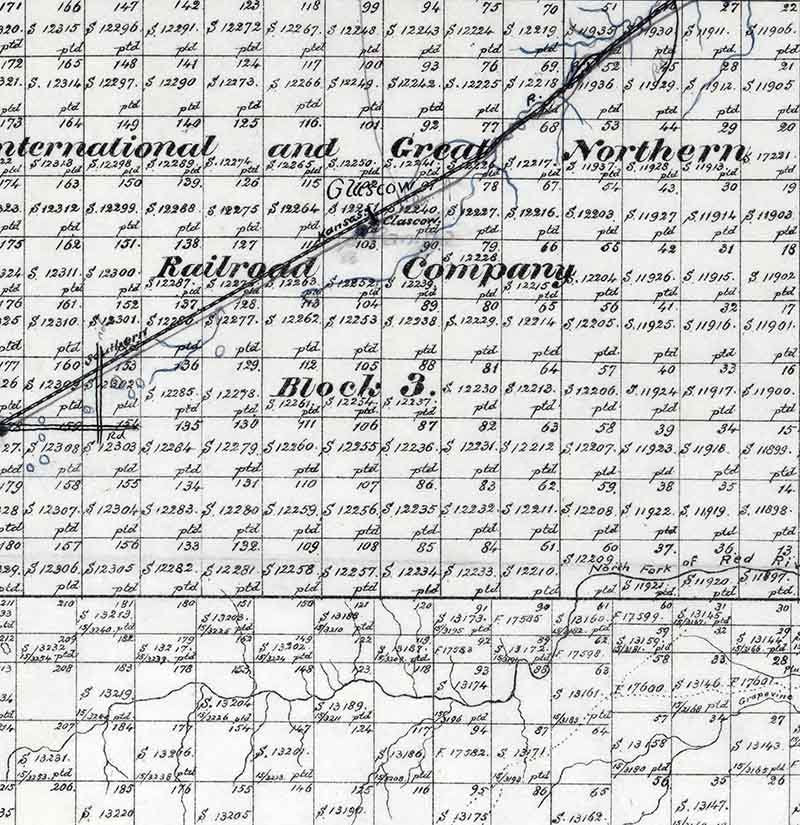 1889 Farm Line Map of Gray County Texas