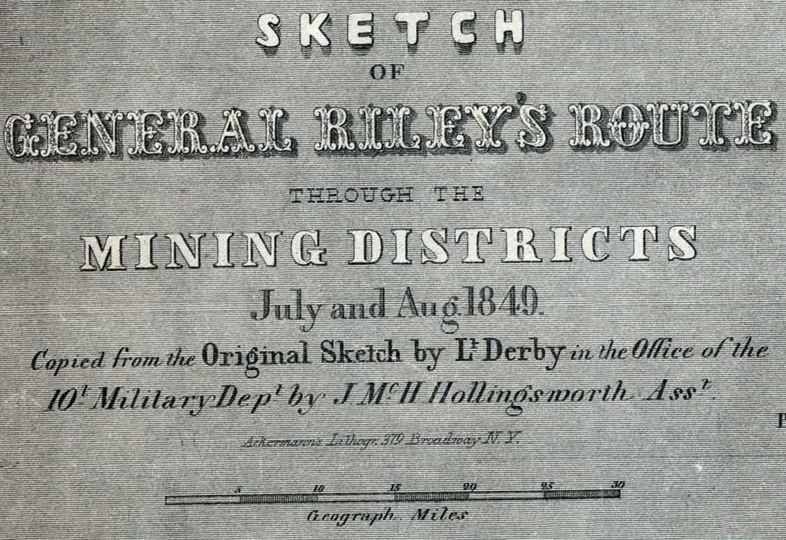 1849 Map of Mining Districts California