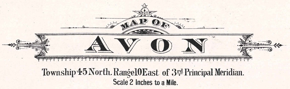 1885 Map of Avon Township Lake County Illinois