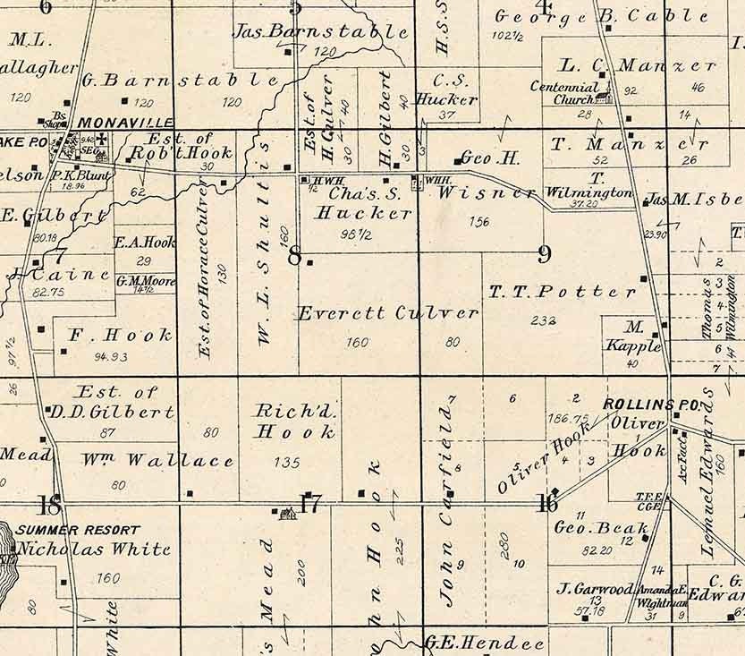 1885 Map of Avon Township Lake County Illinois