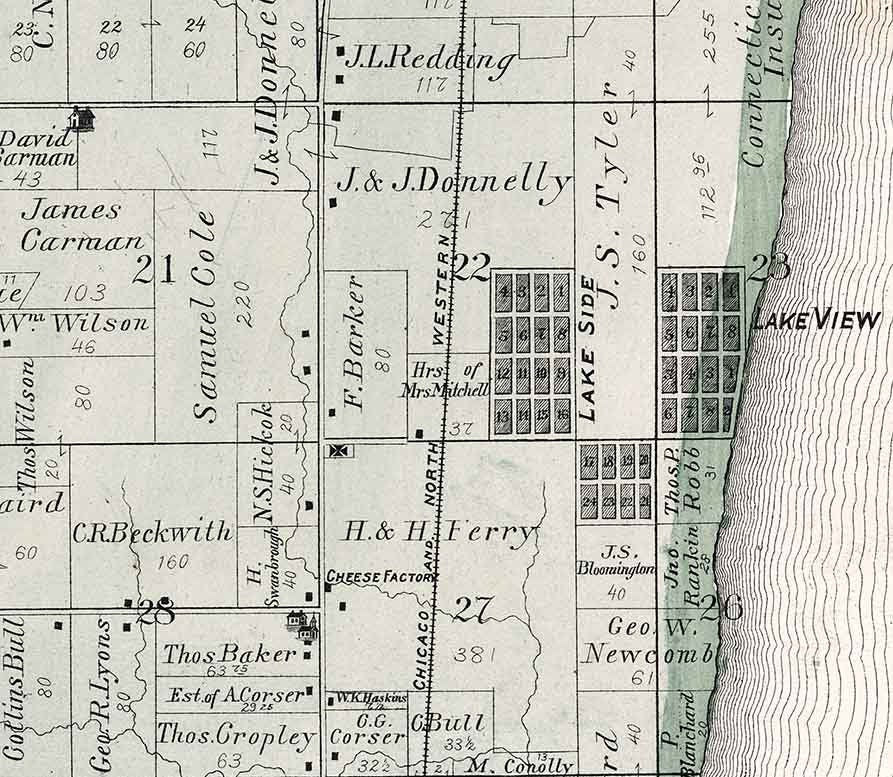 1885 Map of Benton Township Lake County Illinois