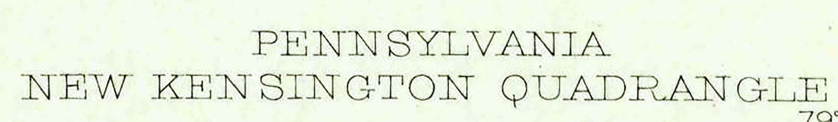 1910 Topo Map of New Kensington PA Quadrangle