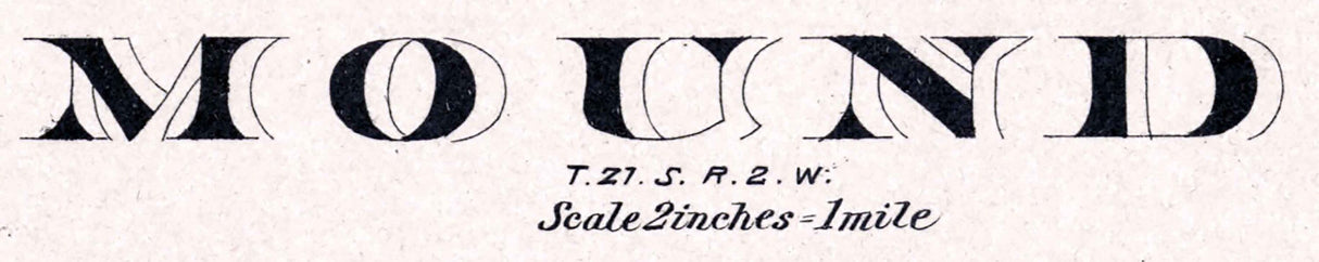 1884 Map of Mound Township McPherson County Kansas
