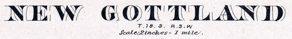 1884 Map of New Gottland Township McPherson County Kansas