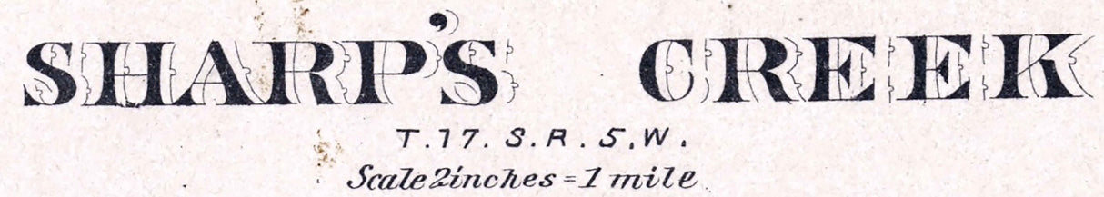 1884 Map of Sharps Creek Township McPherson County Kansas