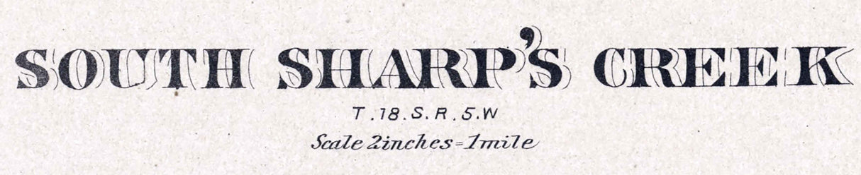 1884 Map of South Sharps Creek McPherson County Kansas
