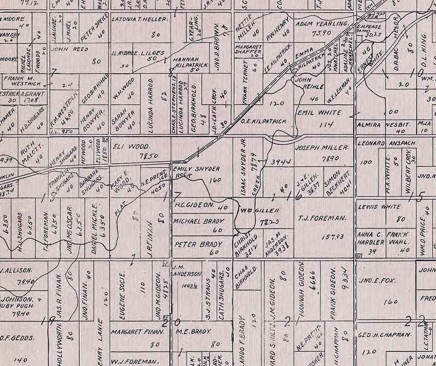 1905 Map of Benton Township Paulding County Ohio