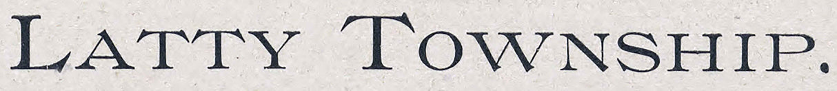 1905 Map of Latty Township Paulding County Ohio