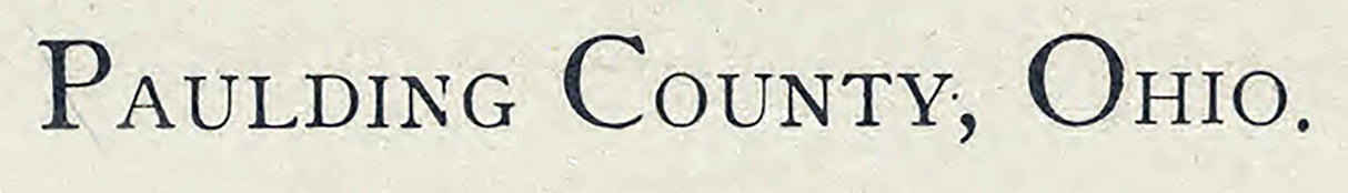 1905 Map of Paulding Township Paulding County Ohio