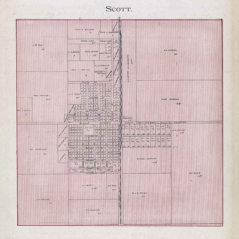 1905 Map of Scott Paulding County Ohio