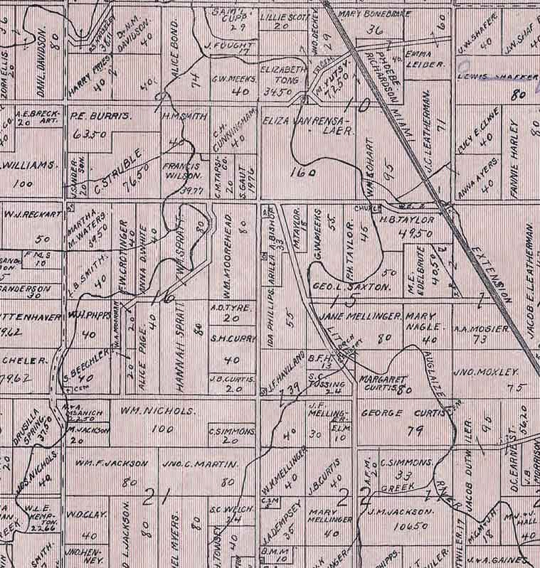 1905 Map of Washington Township Paulding County Ohio