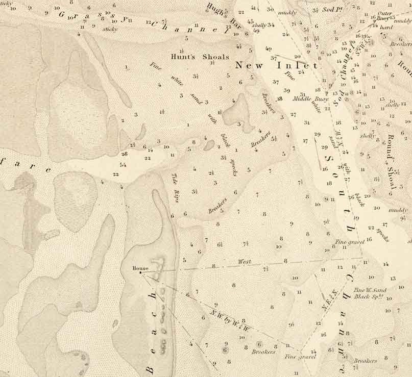 1846 Nautical Map of Little Egg Harbor New Jersey