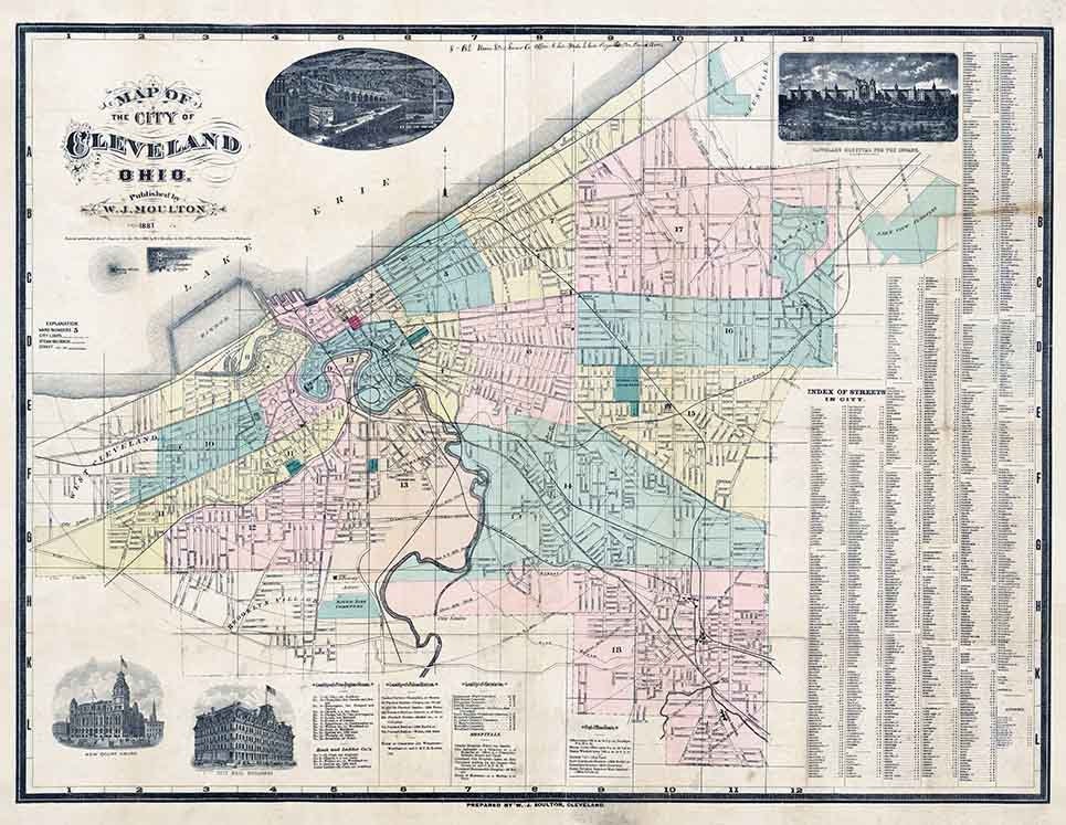 1881 Map of Cleveland Ohio