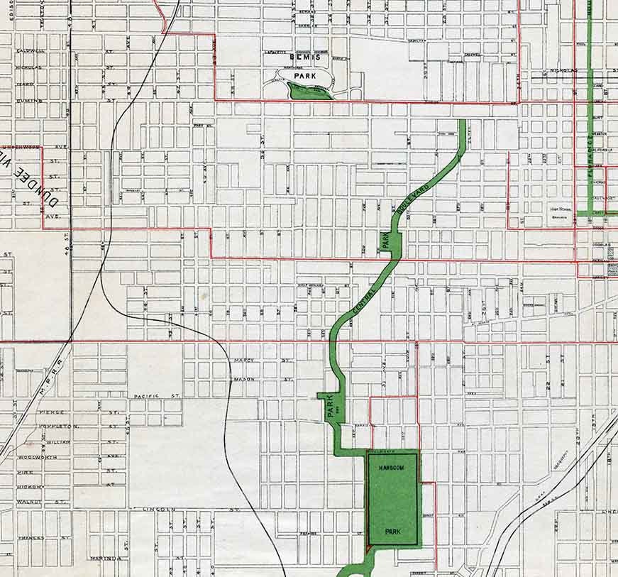1898 Map of Omaha Nebraska
