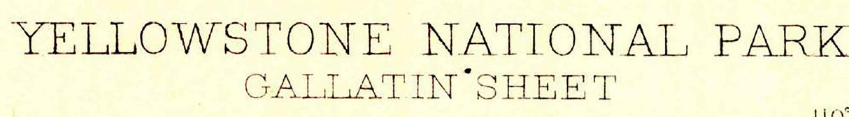 1885 Topo Map of Gallatin Wyoming