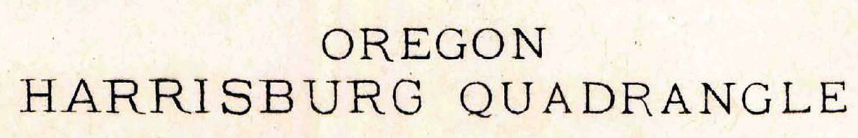 1909 Topo Map of Harrisburg Oregon