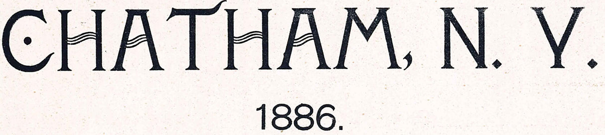 1886 Panoramic Map of Chatham New York