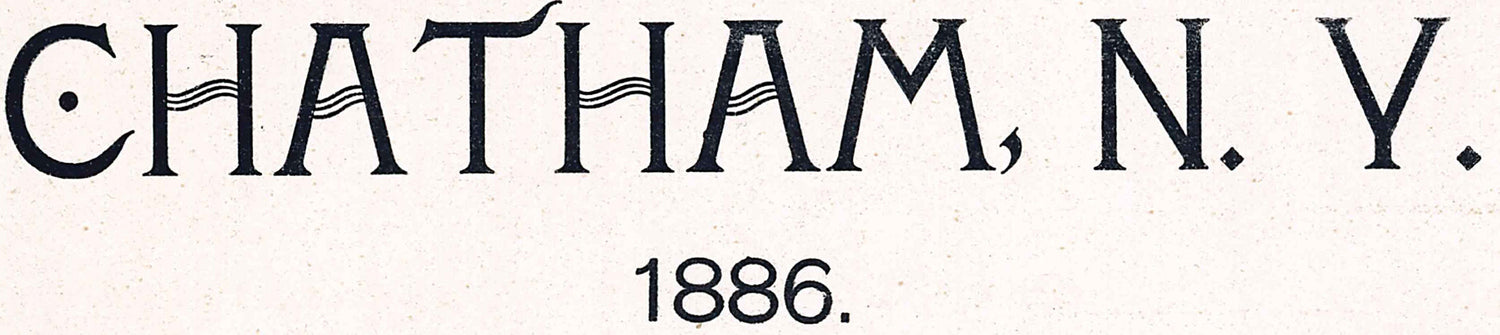 1886 Panoramic Map of Chatham New York