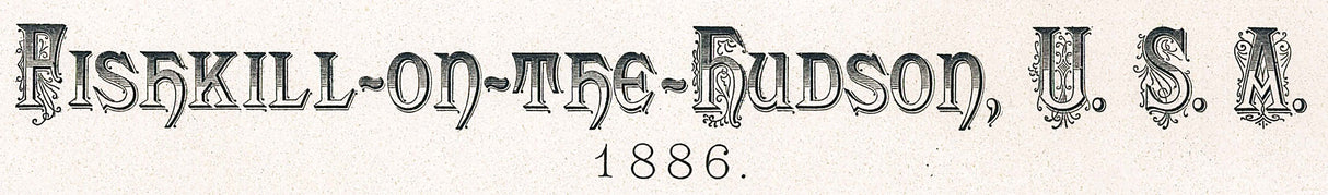 1886 Panoramic Map of Fishkill on the Hudson New York