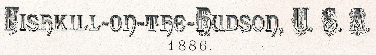 1886 Panoramic Map of Fishkill on the Hudson New York