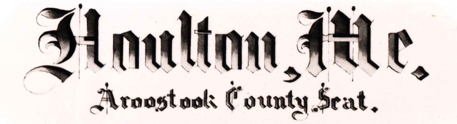 1894 Panoramic Map of Houlton Aroostook County Maine